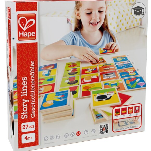 Hape Brand New Wooden Game Story Lines- Storytelling game for Kids - Picture 1 of 11